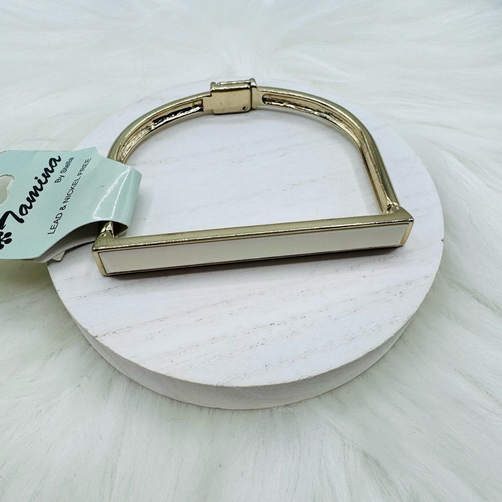 Fashion Statement White Bar Bracelet